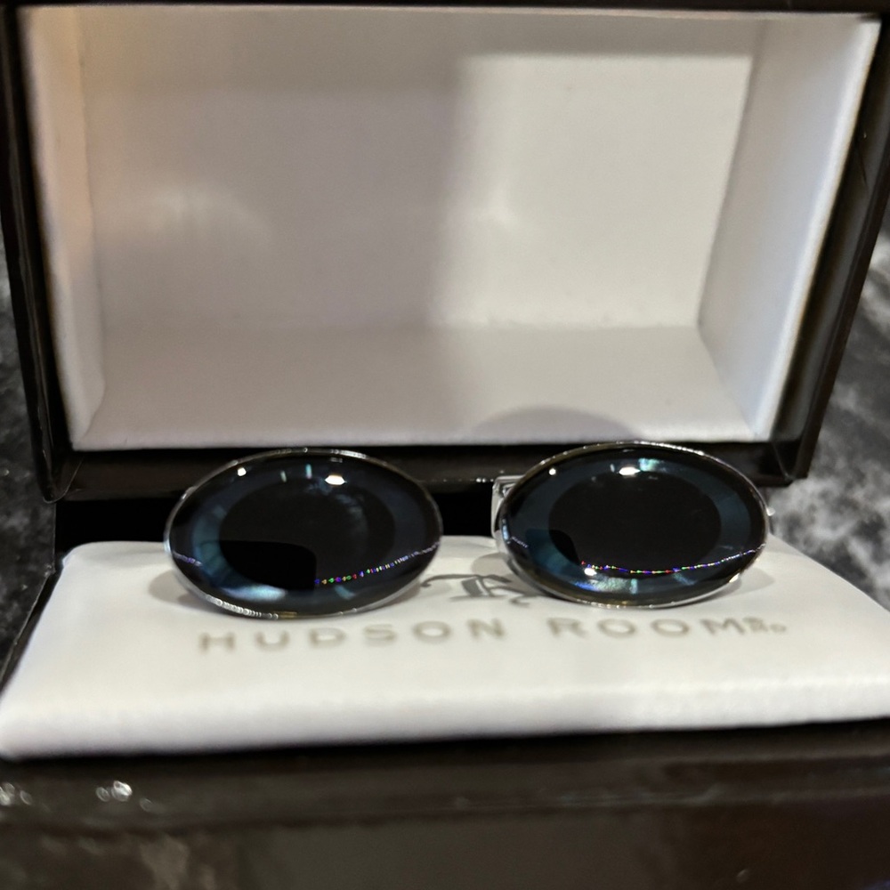 Blue Eye-Shaped Cufflinks